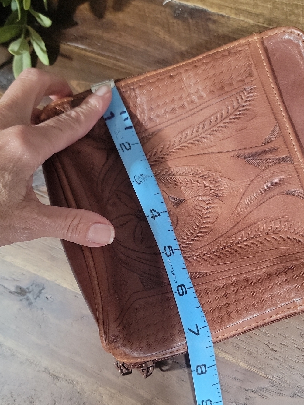 NWT Tooled Leather Crossbody - Picture 14 of 15